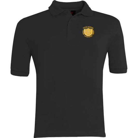 Black Polo Shirt - Left Chest Embroidered