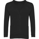 Black Sweat Cardigan - Left Chest Embroidered
