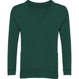 Bottle Green Sweat Cardigan - Left Chest Embroidered

