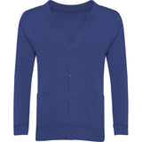 Dark Royal Sweat Cardigan - Left Chest Embroidered
