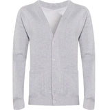 Grey Sweat Cardigan - Left Chest Embroidered
