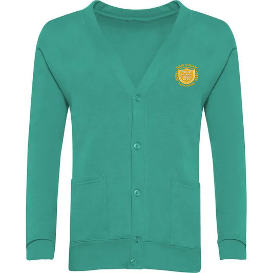 Jade Sweat Cardigan - Left Chest Embroidered