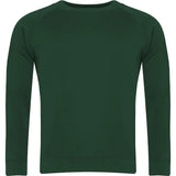 Bottle Green Crew Neck Sweatshirt - Left Chest Embroidered
