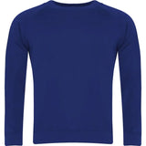 Deep Royal Crew Neck Sweatshirt - Left Chest Embroidered
