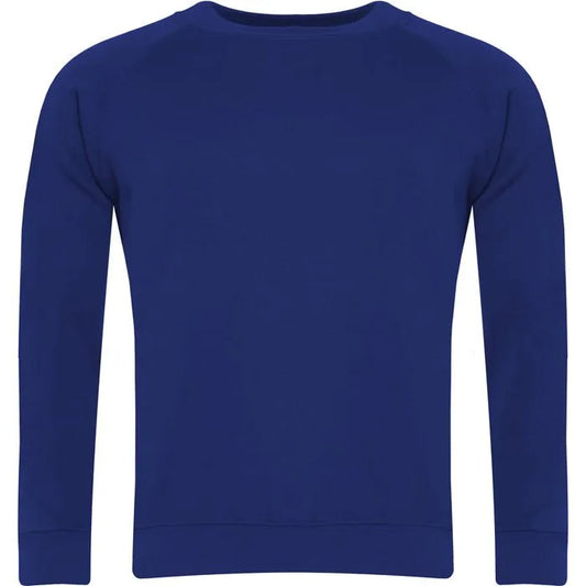 Deep Royal Crew Neck Sweatshirt - Left Chest Embroidered