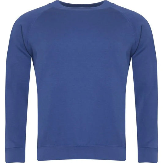 Dark Royal Crew Neck Sweatshirt - Leavers Print - Leavers Centre Back