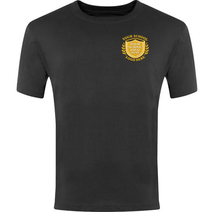 Black Classic T-Shirt Left Chest Embroidered