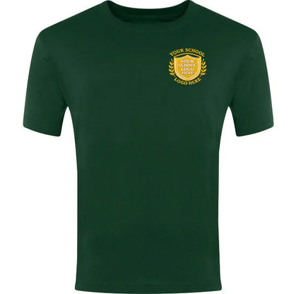 Bottle Green Classic T-Shirt Left Chest Embroidered