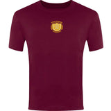 Burgundy Classic T-Shirt  Centre Chest Print
