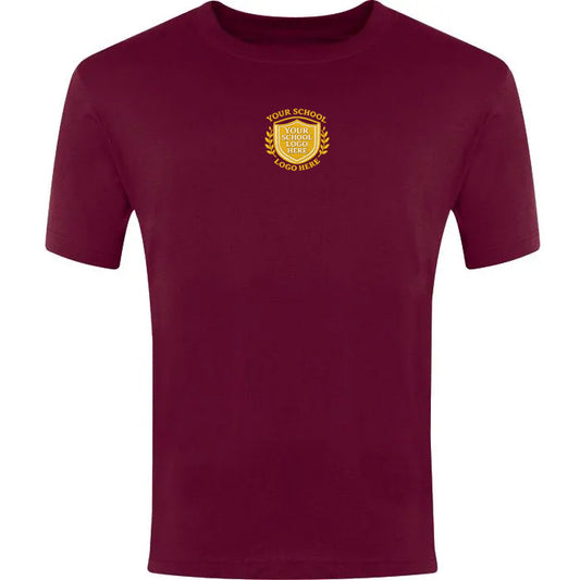 Burgundy Classic T-Shirt  Centre Chest Print