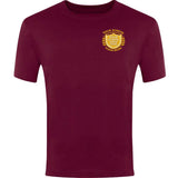 Burgundy Classic T-Shirt - Left Chest Embroidered
