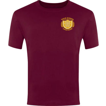 Burgundy Classic T-Shirt - NEW SIZING - PLEASE CHECK SIZE CHART - Left Chest Embroidered