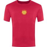 Red Classic T-Shirt Centre Chest Print
