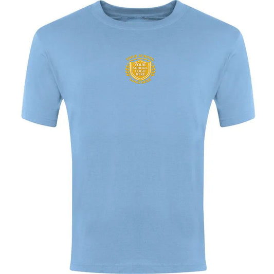 Sky Blue Classic T-Shirt Centre Chest Print