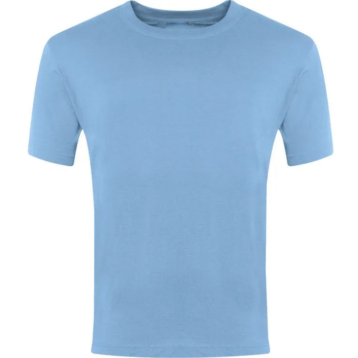 Sky Blue Classic T-Shirt - Left Chest Embroidered