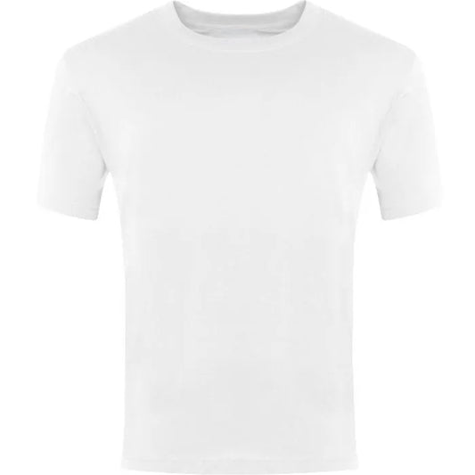 White Classic T-Shirt - Left Chest Embroidered