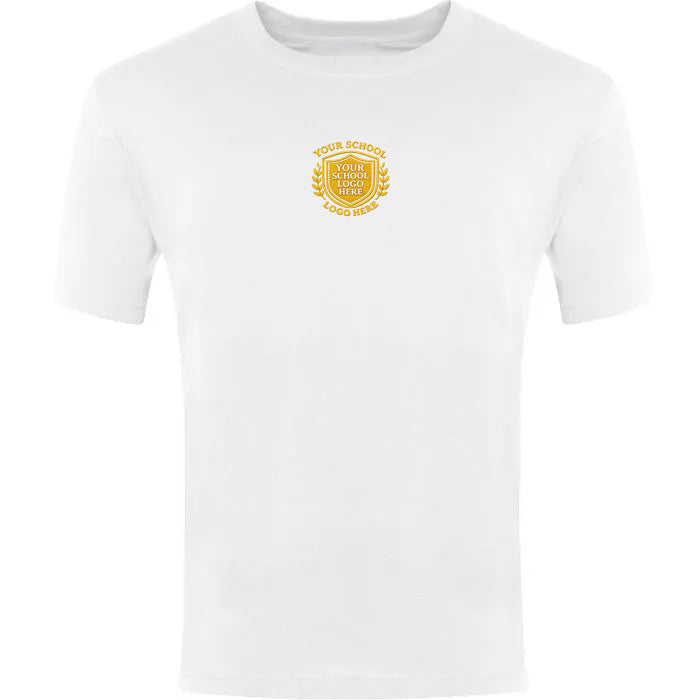 White Classic T-Shirt Centre Chest Print