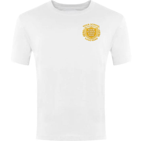 White Classic T-Shirt - Left Chest Embroidered