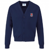 Navy Cotton Rich Sweat Cardigan - St John's
