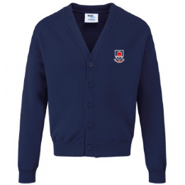 Navy Cotton Rich Sweat Cardigan - St John's