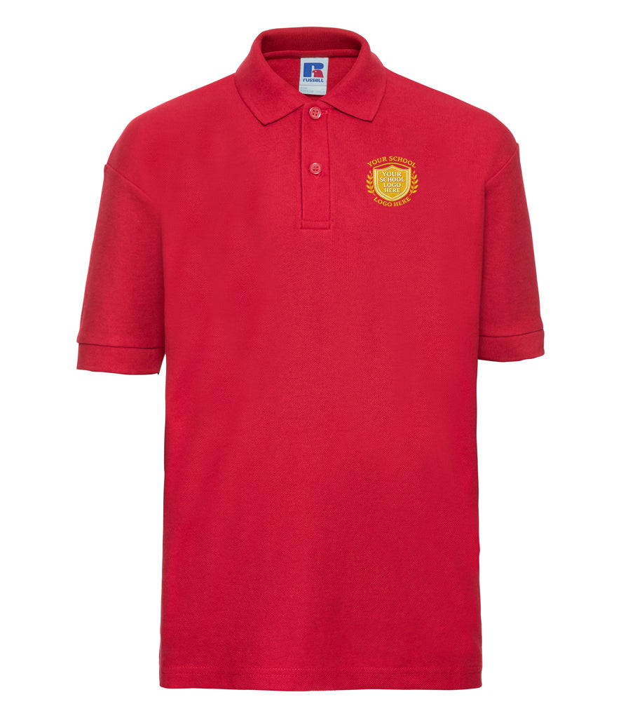 Bright Red Classic Polo Shirt - Left Chest Embroidered