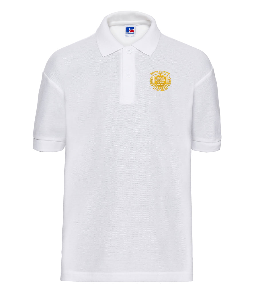 White Adult Classic Polo Shirt - Left Chest Embroidered