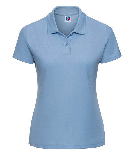 Sky Blue Classic Ladies Polo Shirt - Left Chest Embroidered
