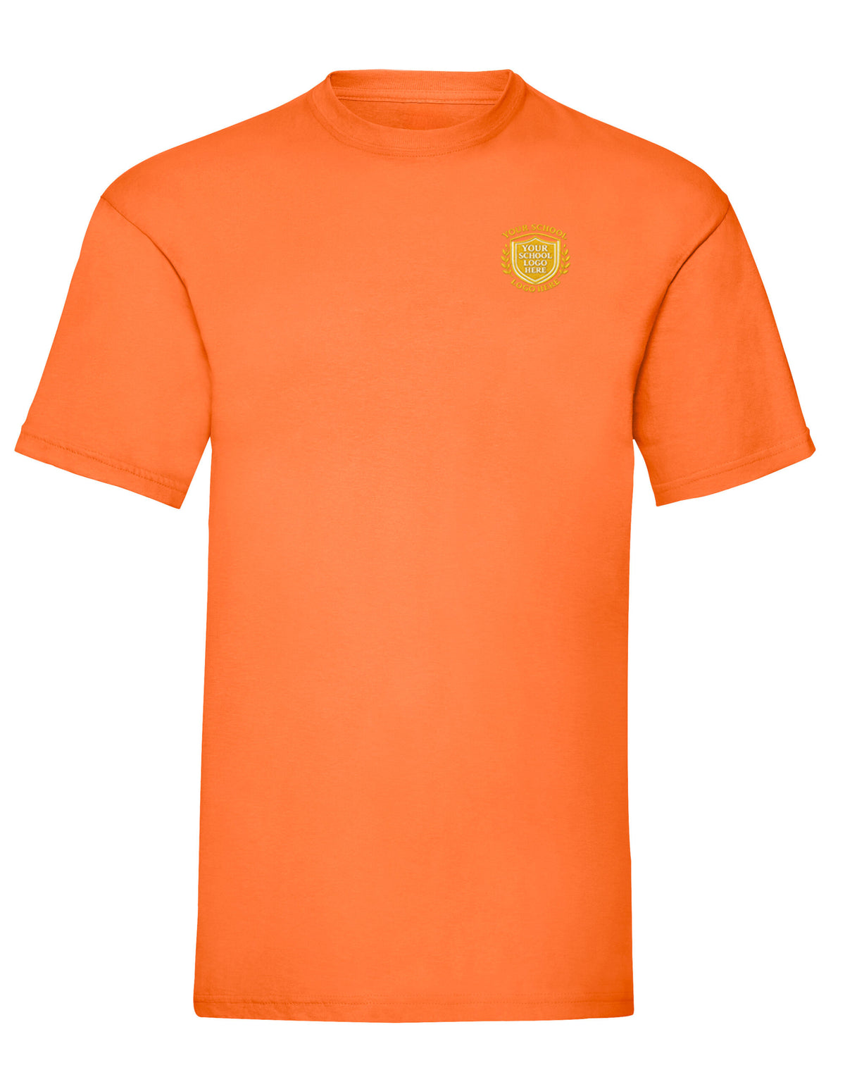Orange Children's T-Shirt - Left Chest Embroidered