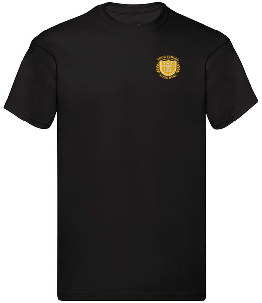 Black Classic T-Shirt - Left Chest Embroidered