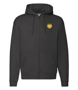 Black Zip-Up Hoodie - Left Chest Embroidered
