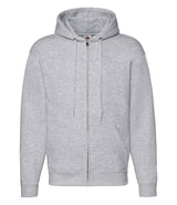Heather Grey Zip-Up Hoodie - Left Chest Embroidered

