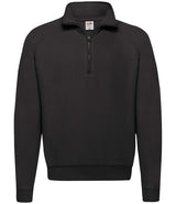 Black Classic Zip Neck Sweatshirt - Left Chest Embroidered (Staffwear)
