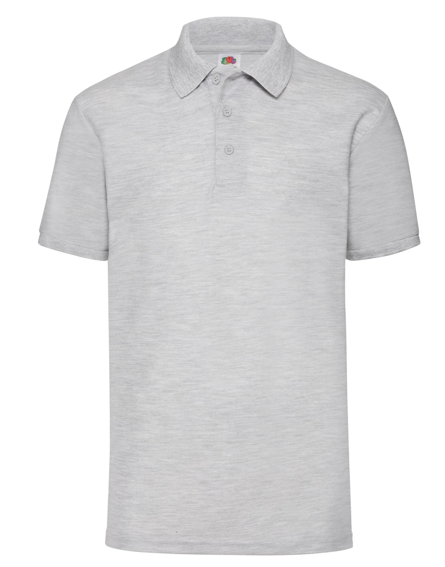 Heather Grey Polo Shirt - Left Chest Embroidered