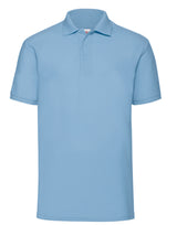 Sky Blue Polo Shirt - Leavers Print - Leavers Centre Back
