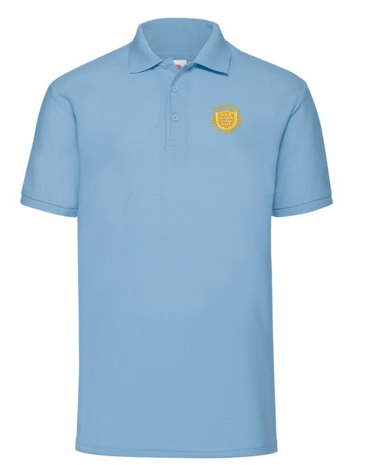 Sky Blue Children's Polo Shirt - Left Chest Embroidered