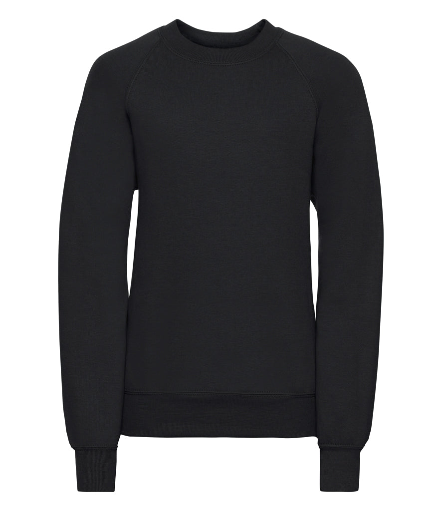 Black Raglan Sweatshirt - Left Chest Embroidered