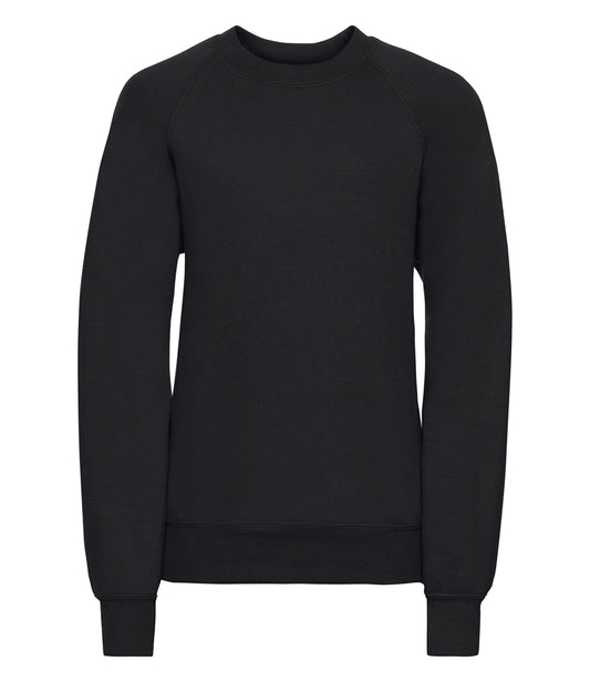Black Raglan Sweatshirt - Left Chest Embroidered