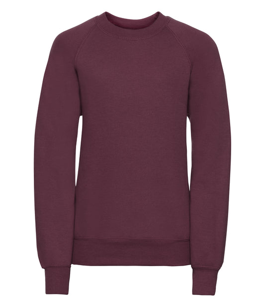 Burgundy Raglan Sweatshirt - Left Chest Embroidered
