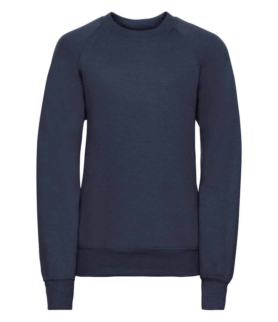 French Navy Raglan Sweatshirt - Left Chest Embroidered