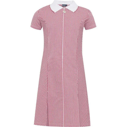 Zip Front Gingham Dress