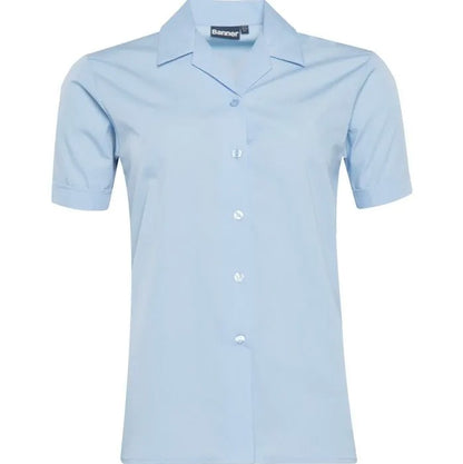 Short Sleeve Revere Blouses (Twin Pack)