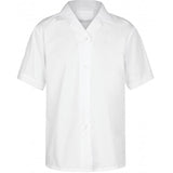 White Short Sleeve Revere Blouses (Twin Pack)
