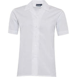 White Short Sleeve Revere Blouses (Twin Pack)
