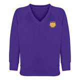 Purple Acrylic Knitted Sweater - Left Chest Embroidered
