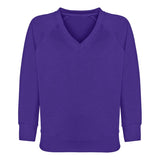 Purple Acrylic Knitted Sweater - Left Chest Embroidered

