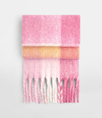 Fluffy Check Scarf