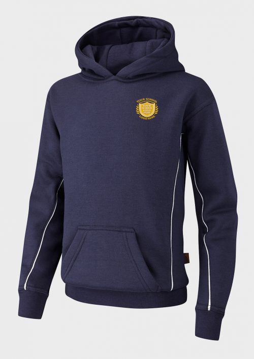Navy/Navy/White Sports Hoodie - Left Chest Embroidered