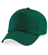 Bottle Green Children's Baseball Cap - Centre Front Print
