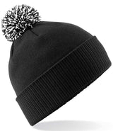 Black/White Snowstar Beanie - Centre Front Print
