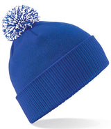 Royal/White Snowstar Beanie - Centre Front Print
